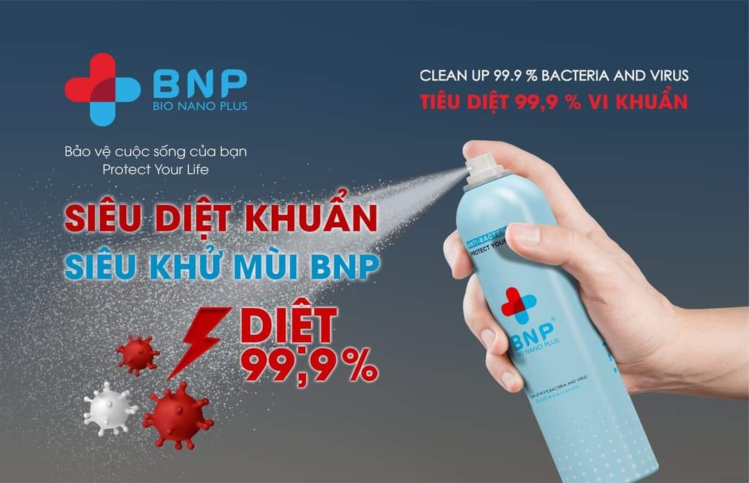 Khử mùi BNP diệt 99,99% vi khuẩn gây mùi